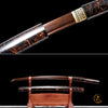JIHPEN sword - Handmade Wakizashi Sword Red Damascus steel With Scabbard - 31 in