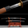 JIHPEN sword - Handmade Wakizashi Sword High manganese steel With Black leather Scabbard - 31 in