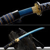 JIHPEN sword - Handmade Full Tang Tanto Sword High manganese Blue steel Blade With scabbard - 21 in