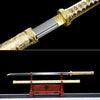 JIHPEN Sword - Handmade Ninja Sword High manganese steel blade full Tang gold sheath - 41 in