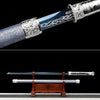 JIHPEN Sword - Handmade Ninja Sword High manganese steel Blueblade full Tang blue printed sheath - 41 in