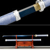 JIHPEN Sword - Handmade Ninja Sword High manganese steel Blueblade full Tang blue printed sheath - 41 in