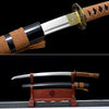 JIHPEN sword - Handmade Wakizashi Sword 1045 high Carbon Steel With Black Scabbard - 31 in