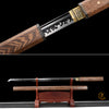 JIHPEN Sword - Handmade Ninja Sword High manganese steel blade full Tang Gold leather sheath - 42 in