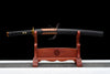 JIHPEN sword - Handmade Wakizashi Sword High manganese steel With Black leather Scabbard - 31 in