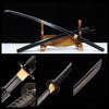 black katana Handmade spring steel katana, full Tang, sharp