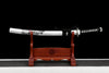 JIHPEN sword - Handmade Wakizashi Sword Damascus steel With white leather Scabbard - 31 in