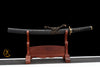 JIHPEN sword - Handmade Wakizashi Sword Red Damascus steel With Black leather Scabbard - 31 in