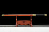 JIHPEN Sword - Handmade Ninja Sword Spring steel Carved pattern blade full Tang Red spot sheath - 42 in