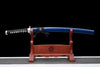 JIHPEN sword - Handmade Wakizashi Sword 1045 high Carbon Steel With Blue Scabbard - 31 in