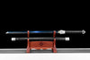 JIHPEN Sword - Handmade Ninja Sword Spring steel blue blade full Tang Black leather sheath - 42 in