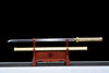 JIHPEN Sword - Handmade Ninja Sword High manganese steel blade full Tang gold sheath - 41 in