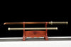 JIHPEN sword - Handmade Ninjato Sword red Damascus steel steel Full Tang Leather sheath and leather wooden handle- 41 in