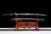 JIHPEN sword - Handmade Wakizashi Sword High manganese steel With Black leather Scabbard - 31 in