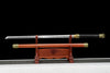 JIHPEN Sword - Handmade Ninja Sword Spring steel Carved pattern blade full Tang Red spot sheath - 42 in