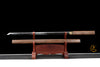 JIHPEN Sword - Handmade Ninja Sword High manganese steel blade full Tang Gold leather sheath - 42 in