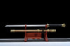 JIHPEN Sword - Handmade Ninja Sword High manganese steel blade full Tang Gold leather sheath - 42 in