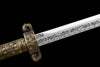 JIHPEN sword - Handmade Chinese style Sword 1045 High carbon steel Full Tang Black Leather sheath and Alloy handle- 42 in