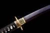 JIHPEN sword - Handmade Wakizashi SwordBlue Damascus steel With Black Scabbard - 31 in