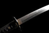 JIHPEN sword - Handmade Full Tang Wakizashi Sword Damascus SteelClay Tempered Blade Blue scabbard - 31 in