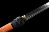 JIHPEN Sword - Handmade Ninja Sword T10 steelReal hamon blade full TangRedwoodsheath - 41 in