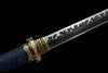 JIHPEN Sword - Handmade Ninja Sword high manganese steel black blade full Tang Blue sheath - 41 in