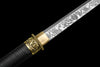 JIHPEN Sword - Handmade Ninja Sword Spring steel Carved pattern blade full Tang Red spot sheath - 42 in