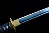 JIHPEN sword - Handmade Wakizashi Sword 1045 high Carbon Steel With Blue Scabbard - 31 in