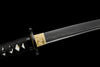 JIHPEN sword - Handmade Wakizashi Sword Black Damascus steel With Black Scabbard - 31 in