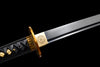 JIHPEN sword - Handmade Wakizashi Sword High manganese steel With Black leather Scabbard - 31 in