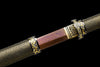 JIHPEN sword - Handmade Ninjato Sword red Damascus steel steel Full Tang Leather sheath and leather wooden handle- 41 in