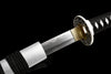 JIHPEN sword - Handmade Wakizashi Sword Damascus steel With white leather Scabbard - 31 in