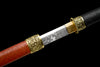 JIHPEN Sword - Handmade Ninja Sword Spring steel Carved pattern blade full Tang Red spot sheath - 42 in