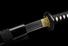 JIHPEN sword - Handmade Wakizashi Sword Black Damascus steel With Black Scabbard - 31 in
