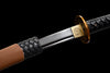 JIHPEN sword - Handmade Wakizashi Sword High manganese steel With Black leather Scabbard - 31 in
