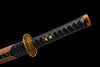 JIHPEN sword - Handmade Wakizashi Sword High manganese steel With Black leather Scabbard - 31 in