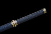JIHPEN Sword - Handmade Ninja Sword high manganese steel black blade full Tang Blue sheath - 41 in