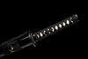 JIHPEN sword - Handmade Wakizashi Sword Black Damascus steel With Black Scabbard - 31 in