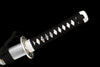 JIHPEN sword - Handmade Wakizashi Sword Damascus steel With white leather Scabbard - 31 in