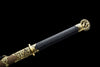 JIHPEN Sword - Handmade Ninja Sword High manganese steel blade full Tang Gold leather sheath - 42 in