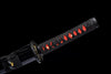JIHPEN sword - Handmade Wakizashi Sword 1045 high Carbon Steel With Black Scabbard - 31 in