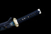 JIHPEN sword - Handmade Full Tang Wakizashi Sword T10 Carbon Steel Clay Tempered Blade Blue scabbard - 31 in