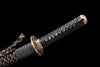 JIHPEN sword - Handmade Wakizashi Sword Red Damascus steel With Black leather Scabbard - 31 in