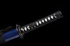 JIHPEN sword - Handmade Wakizashi SwordRed Damascus steel With Blue Scabbard - 31 in