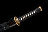 JIHPEN sword - Handmade Wakizashi SwordBlue Damascus steel With Black Scabbard - 31 in
