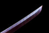 JIHPEN sword - Handmade Wakizashi SwordRed Damascus steel With Chroma Scabbard - 31 in