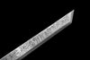 JIHPEN Sword - Handmade Ninja Sword Spring steel Carved pattern blade full Tang Red spot sheath - 42 in