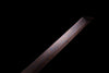 JIHPEN sword - Handmade Ninjato Sword Red Damascus steel steel Full Tang White printing scabbard Blue rope handle white ray skin- 41 in