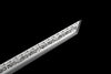 JIHPEN sword - Handmade Chinese style Sword 1045 High carbon steel Full Tang Black Leather sheath and Alloy handle- 42 in