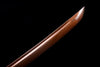 JIHPEN sword - Handmade Wakizashi Sword Red Damascus steel With Black leather Scabbard - 31 in